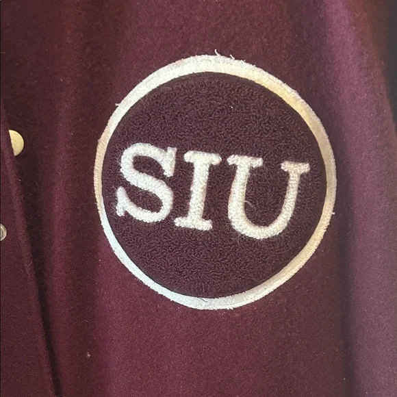 Vintage SIU Salukis Holloway Original Letterman Jacket Southern Illinois Varsity - Picture 2 of 4